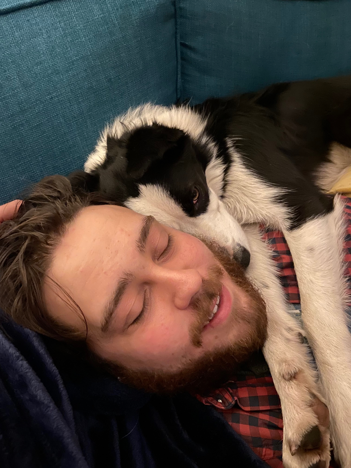 Max Morgan-Kay with his border collie